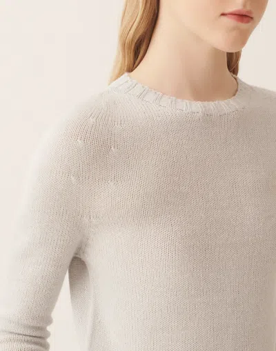 Fabiana Filippi Platinum Sweater With Lurex In Gray