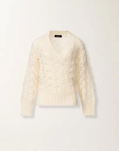 Fabiana Filippi Platinum Mohair Sweater In Neutral