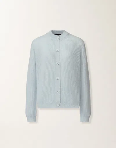 Fabiana Filippi Mohair Cardigan With Sequins In Gray