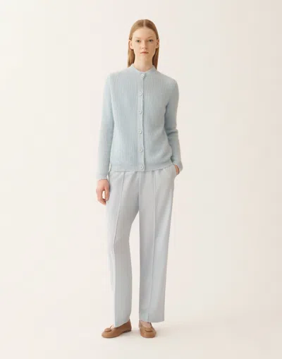 Fabiana Filippi Mohair Cardigan With Sequins In Gray