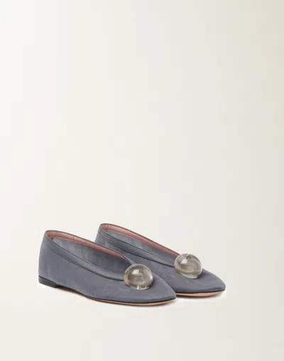 Fabiana Filippi Ballerina Flat In Mesh In Gray