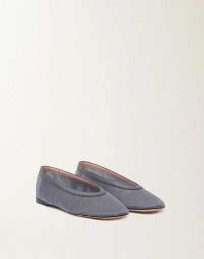 Fabiana Filippi Ballerina Flat In Mesh In Gray