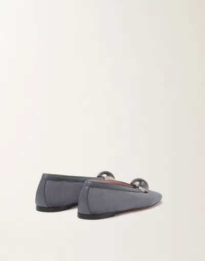 Fabiana Filippi Ballerina Flat In Mesh In Gray