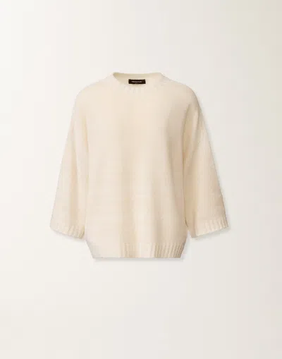 Fabiana Filippi Platinum T-shirt With Lurex In Neutral