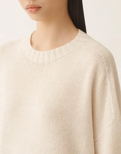 Fabiana Filippi Platinum T-shirt With Lurex In Neutral