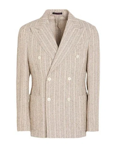 The Gigi Man Blazer Khaki Size 36 Linen, Cotton, Viscose, Polyamide In Neutral