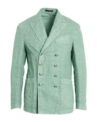 The Gigi Man Blazer Light Green Size 40 Linen In Green