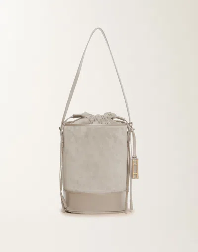Fabiana Filippi Suede And Leather Bucket Bag In Multi