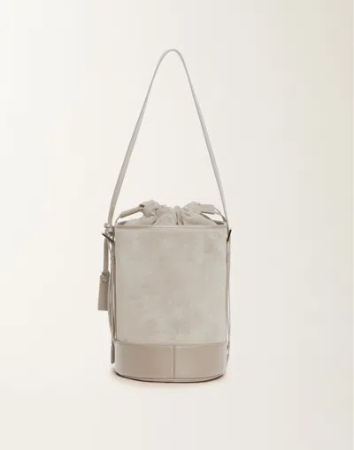 Fabiana Filippi Suede And Leather Bucket Bag In Multi