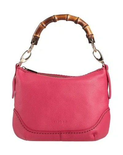 Plinio Visona' Woman Handbag Magenta Size - Leather In Purple