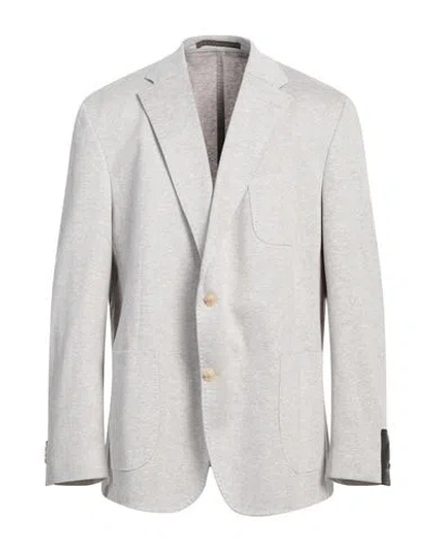 Windsor . Man Blazer Light Grey Size 48 Cotton, Polyamide In Gray