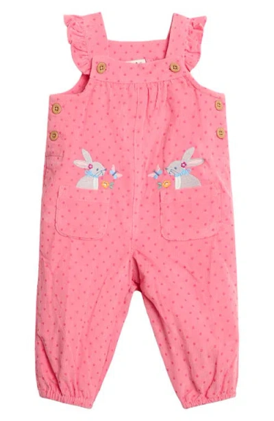 Jojo Maman Bébé Jojo Maman Bebe Bunny Appliqué Overalls & Long Sleeve Top Set In Pink