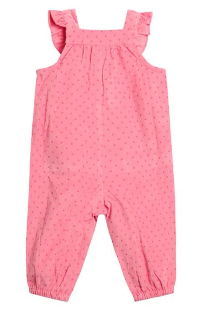 Jojo Maman Bébé Jojo Maman Bebe Bunny Appliqué Overalls & Long Sleeve Top Set In Pink
