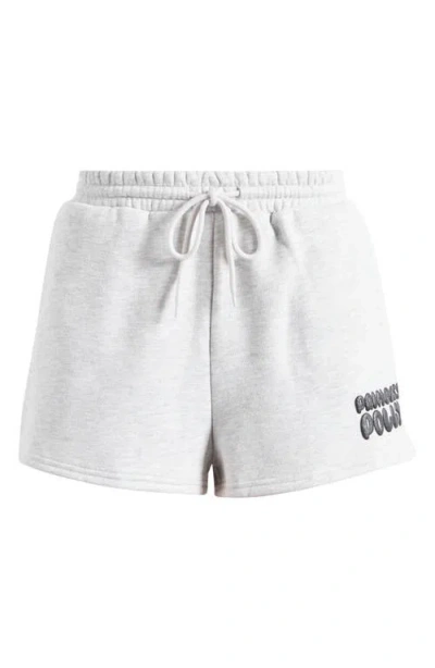 Princess Polly Cotton Blend Drawstring Sweat Shorts In Gray