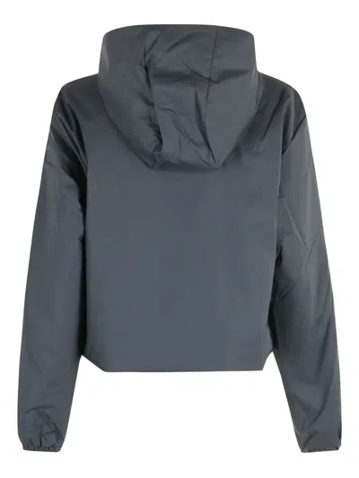 Rains Lohja Short Insulated Hooded Jacket In Gray