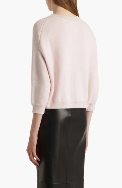 Khaite Margaux Cashmere Crewneck Sweater In Pink