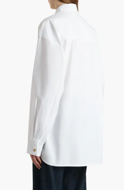 Khaite Organic Cotton Poplin Button-up Shirt In White