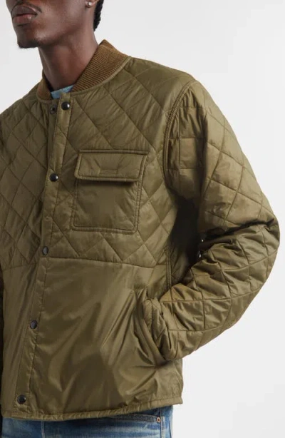 Double Rl Quilted Reversible Jacket In Green