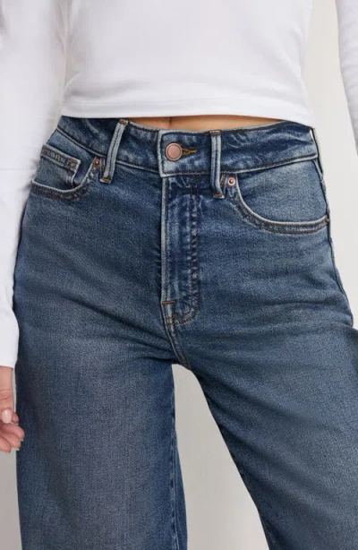 Good American Good Skate Ankle Wide Leg Jeans In Blue