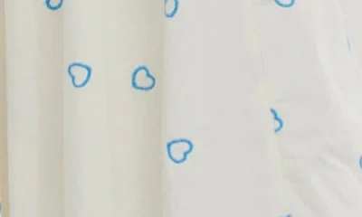 Free People Bali Sprinkled Heart Puff Sleeve Cotton Maxi Dress In White