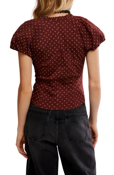 Free People Summer Floral Print Shirt In Brown