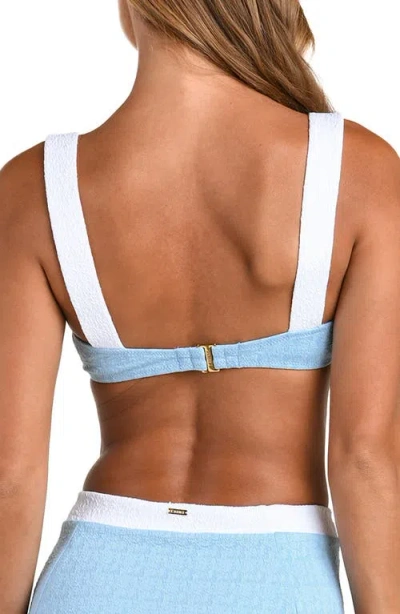 L'agence Alexandria Colorblock Bikini Top In Blue