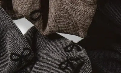 Tasha 3-pack Bow Scrunchies In Black