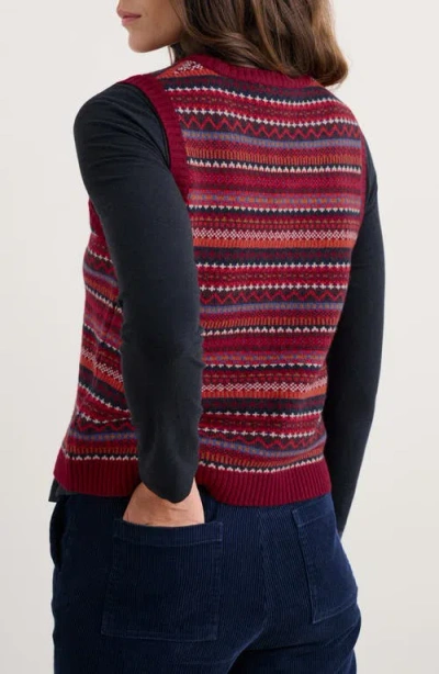 Seasalt Cornwall Percella Cove Merino Wool Blend Sweater Vest In Multi