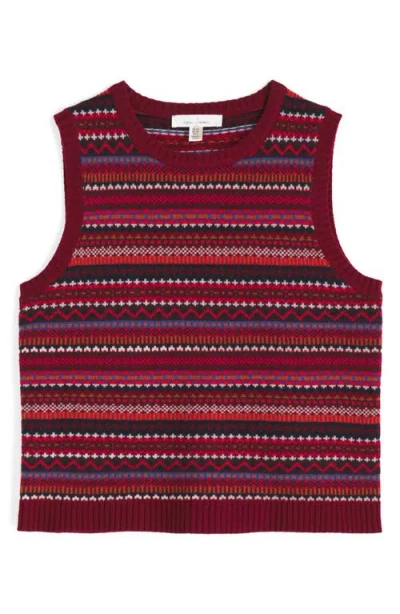Seasalt Cornwall Percella Cove Merino Wool Blend Sweater Vest In Multi