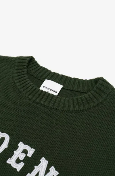 Students Oakridge Graphic Crewneck Sweater In Green