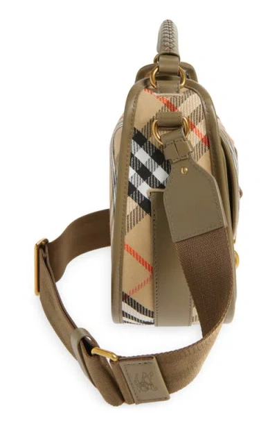 Burberry Small B Clip Check Messenger Bag In Multi