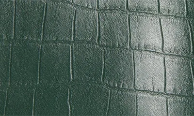 Burberry Mini Cotswolds Croc Embossed Leather Tote In Green