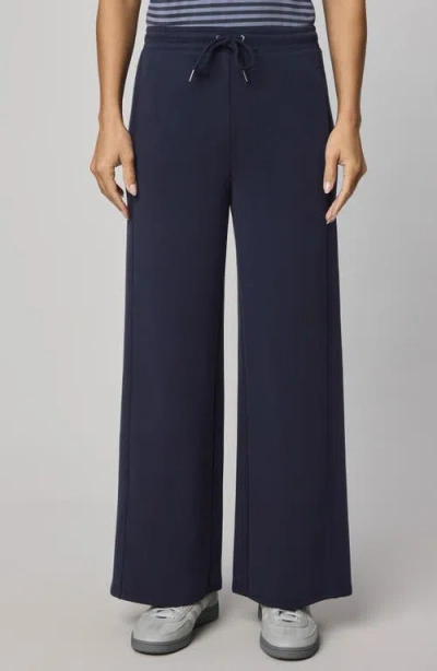 Splendid Scubasoft Wide Leg Drawstring Pants In Blue