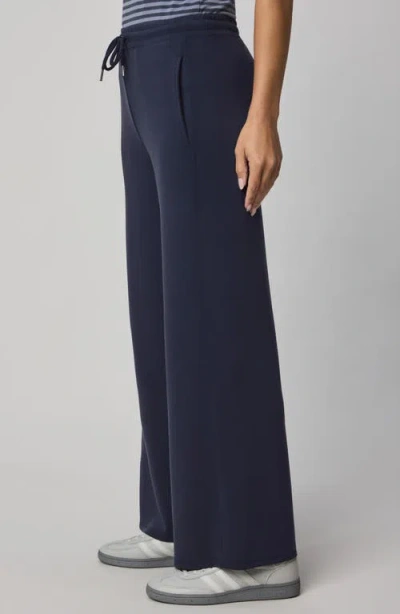 Splendid Scubasoft Wide Leg Drawstring Pants In Blue