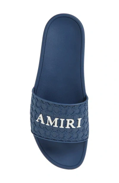 Amiri Ma Quad Slide Sandal In Blue