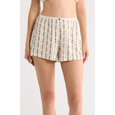 Kilo Brava Print Pajama Shorts In Neutral