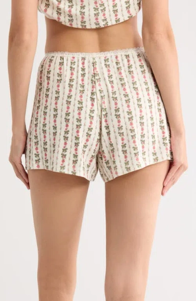 Kilo Brava Print Pajama Shorts In Neutral