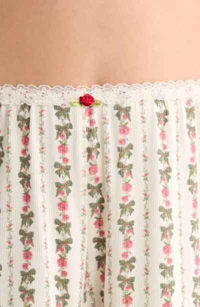 Kilo Brava Print Pajama Shorts In Neutral