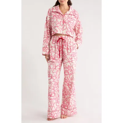 Kilo Brava Print Cotton Pajamas In Pink