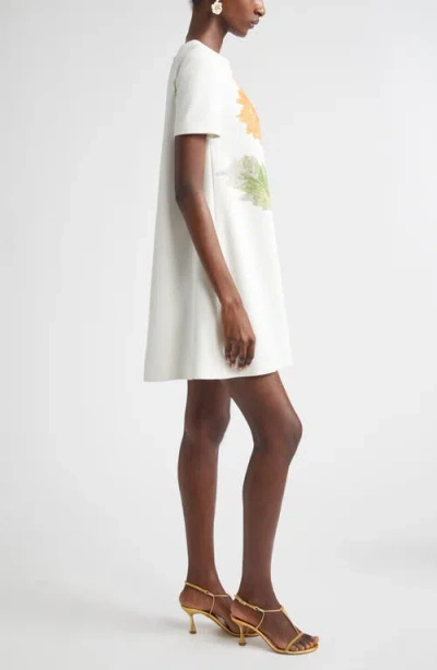 Carolina Herrera Poppy Print Stretch Crepe A-line Minidress In Multi