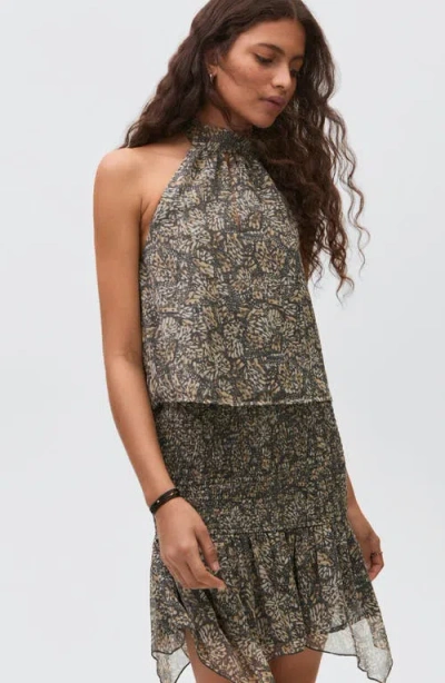 Mango Teen Smocked Handkercheif Hem Miniskirt In Multi