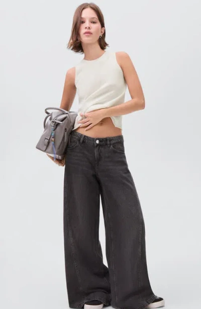 Mango Teen Lace-up Sleeveless Knit Top In White