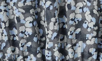 Mango Teen Smocked Print Long Sleeve Dress In Multi