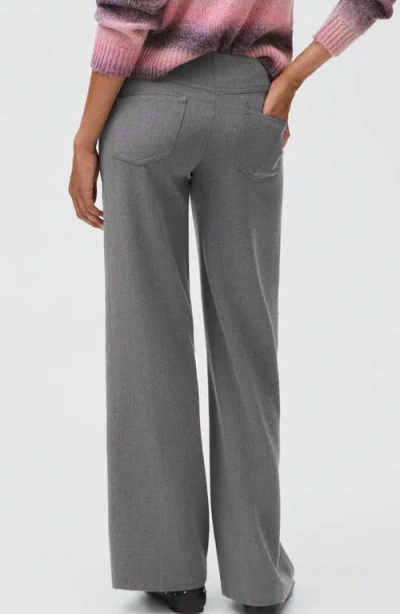 Mango Teen Studded Low Rise Pants In Gray