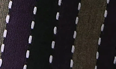 Mango Teen Embroidered Stripe Long Sleeve Button-up Shirt In Multi