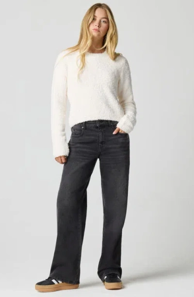 Florence By Mills Crop Crewneck Sweater In White