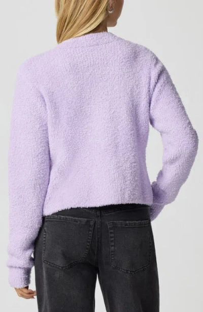 Florence By Mills Crop Crewneck Sweater In Purple