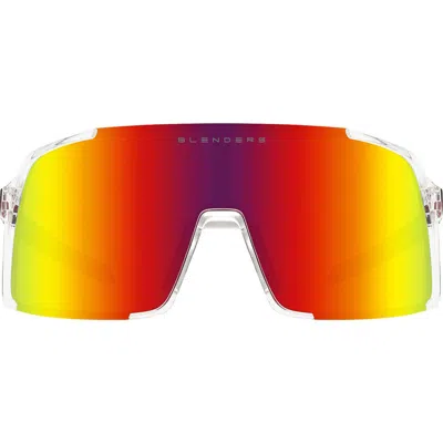 Blenders Eyewear Exposé 132mm Polarized Semi Rimless Shield Sunglasses In Multi