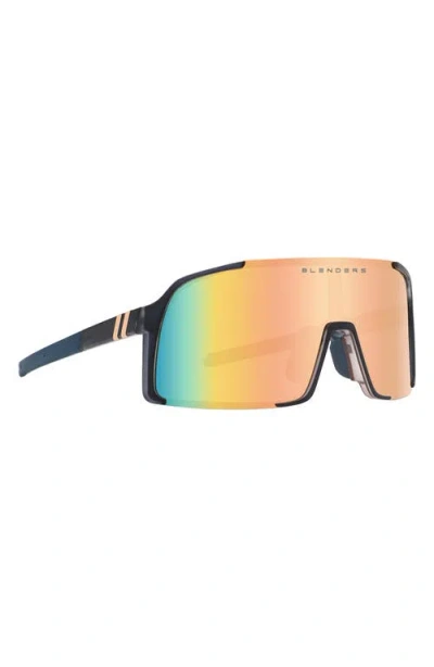 Blenders Eyewear Exposé 132mm Polarized Semi Rimless Shield Sunglasses In Multi