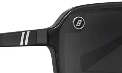 Blenders Eyewear Meister X2 133mm Polarized Flat Top Sunglasses In Black